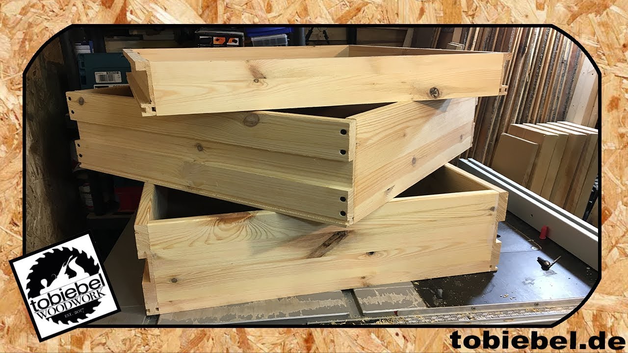 Unterschrank für Tischkreissäge Holzmann TK255 mit Absaugung und Schubladen Untergestell bauen 2/3