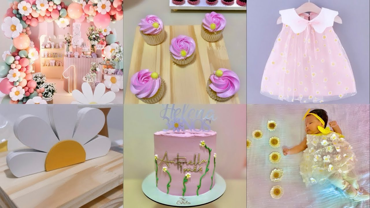 FESTA INFANTIL - TEMA MARGARIDA | HELENA 3 ANOS 🌼ANTONELLA 1 MÊS | *mêsversário *temamargarida