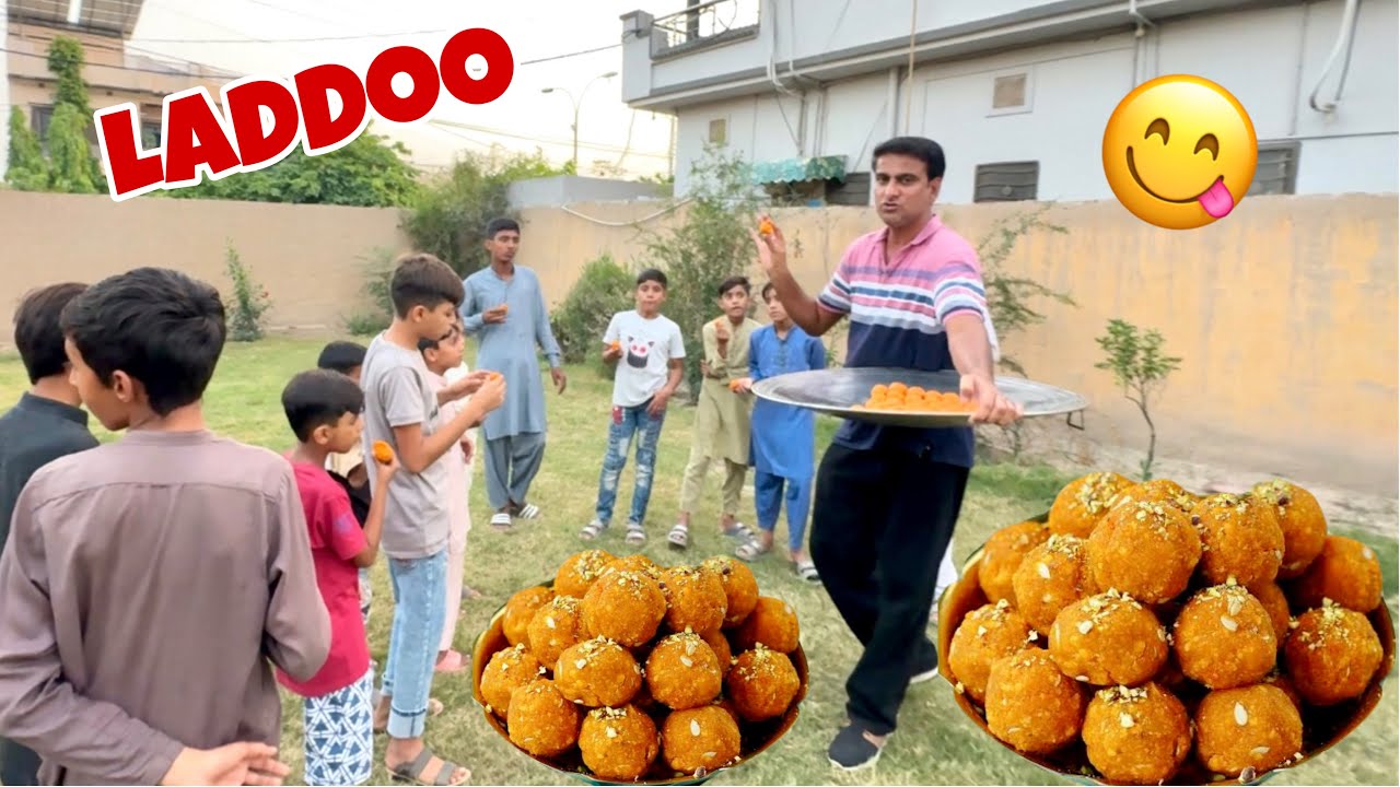 Moti Choor K Laddoo Bna K Distribute kr Diay||How to Make Motichoor k Laddoo