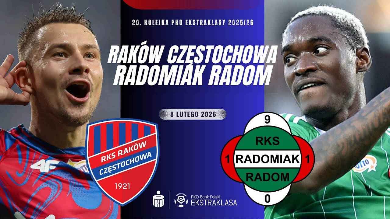 RAKÓW CZĘSTOCHOWA - RADOMIAK RADOM | 20. KOLEJKA EKSTRAKLASY 2025/26 | RELACJA NA ŻYWO KOMENTARZ