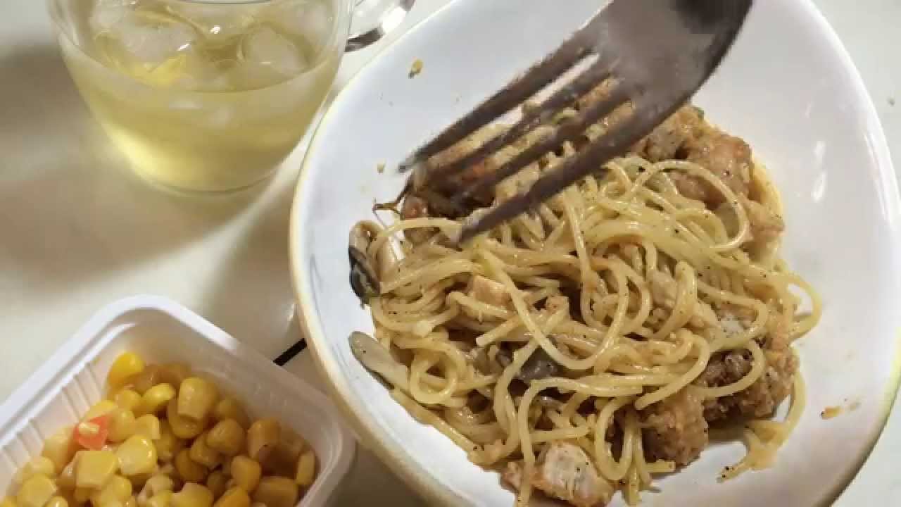 ASMR Eating Chicken Pasta / 치킨 파스타 먹기