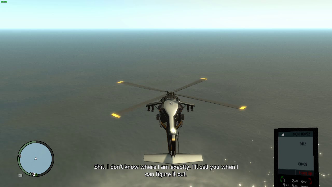 GTA IV - Calling 911 in the middle of the ocean