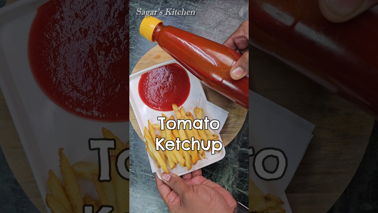 40₹ में 1 Kg टमाटो केचप घर पे बनाइये | Tomato Ketchup Recipe... Homemade Best Ketchup #Shorts