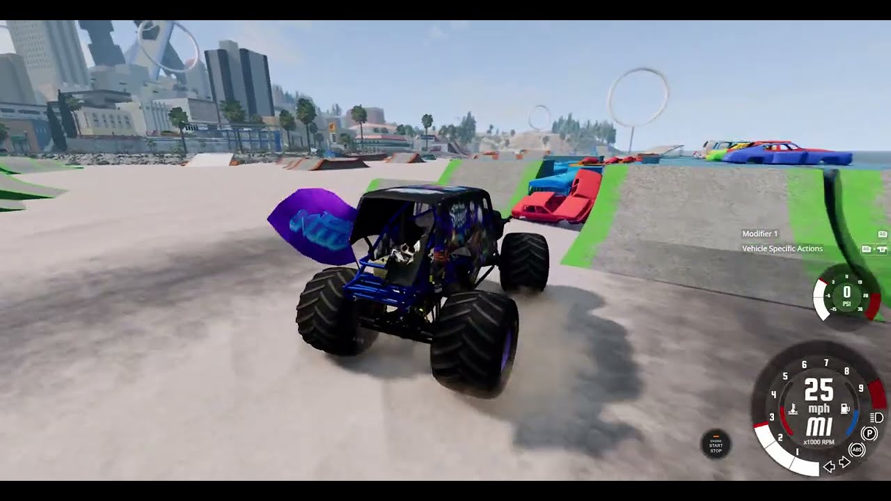 BeamNG drive attempting a nose stand and a front flip!