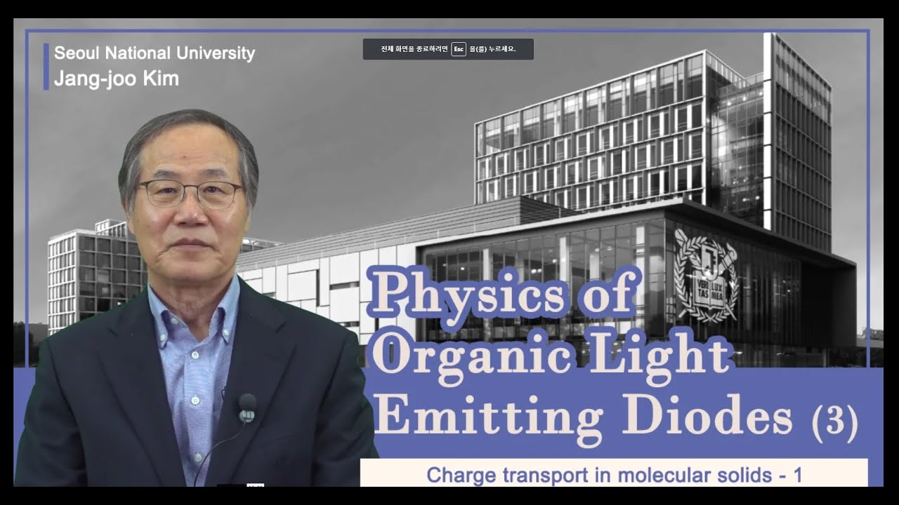 Jang-Joo Kim Lect 3. Physics of Organic Light Emitting Diodes