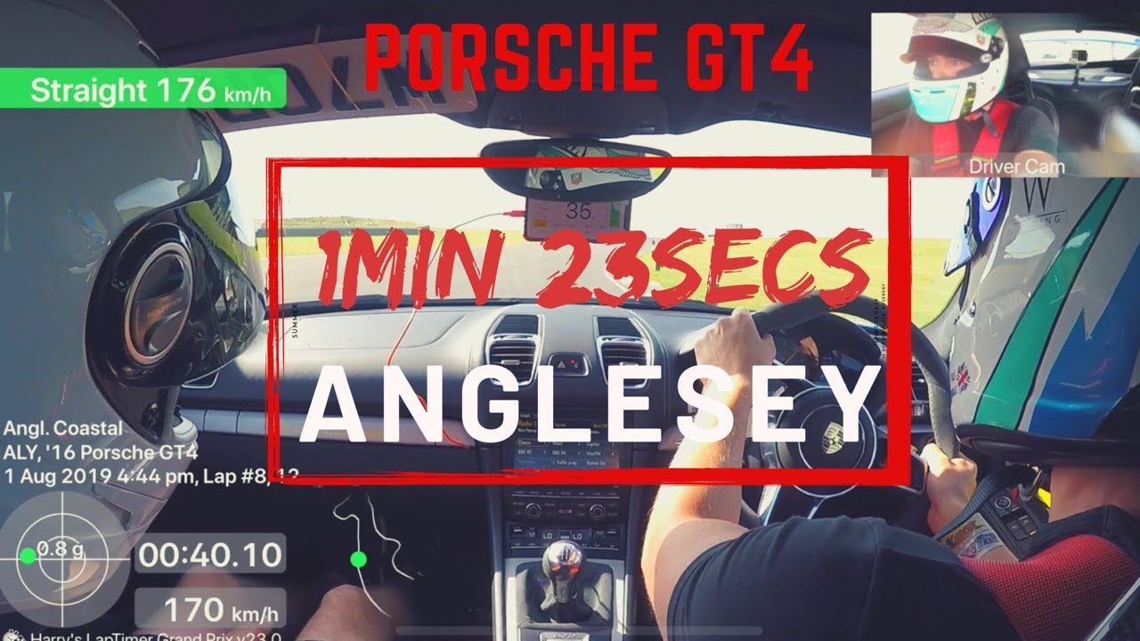 PORSCHE GT4 onboard POV Anglesey Coastal - 1min 23secs