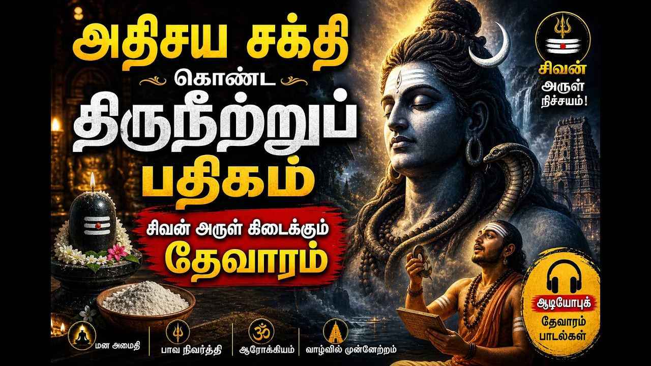 அதிசய சக்தி கொண்ட திருநீற்றுப் பதிகம்  | சிவன் அருள் கிடைக்கும் தேவாரம் | Thiruneetru Pathigam