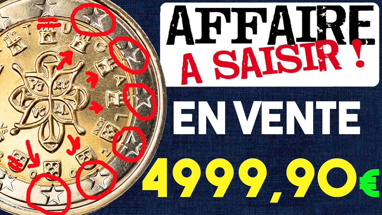 2 euro 2002 portugal en vente à 4999,90 euros   euro fauté étoiles #euro  #piècedemonnaie #piècerare