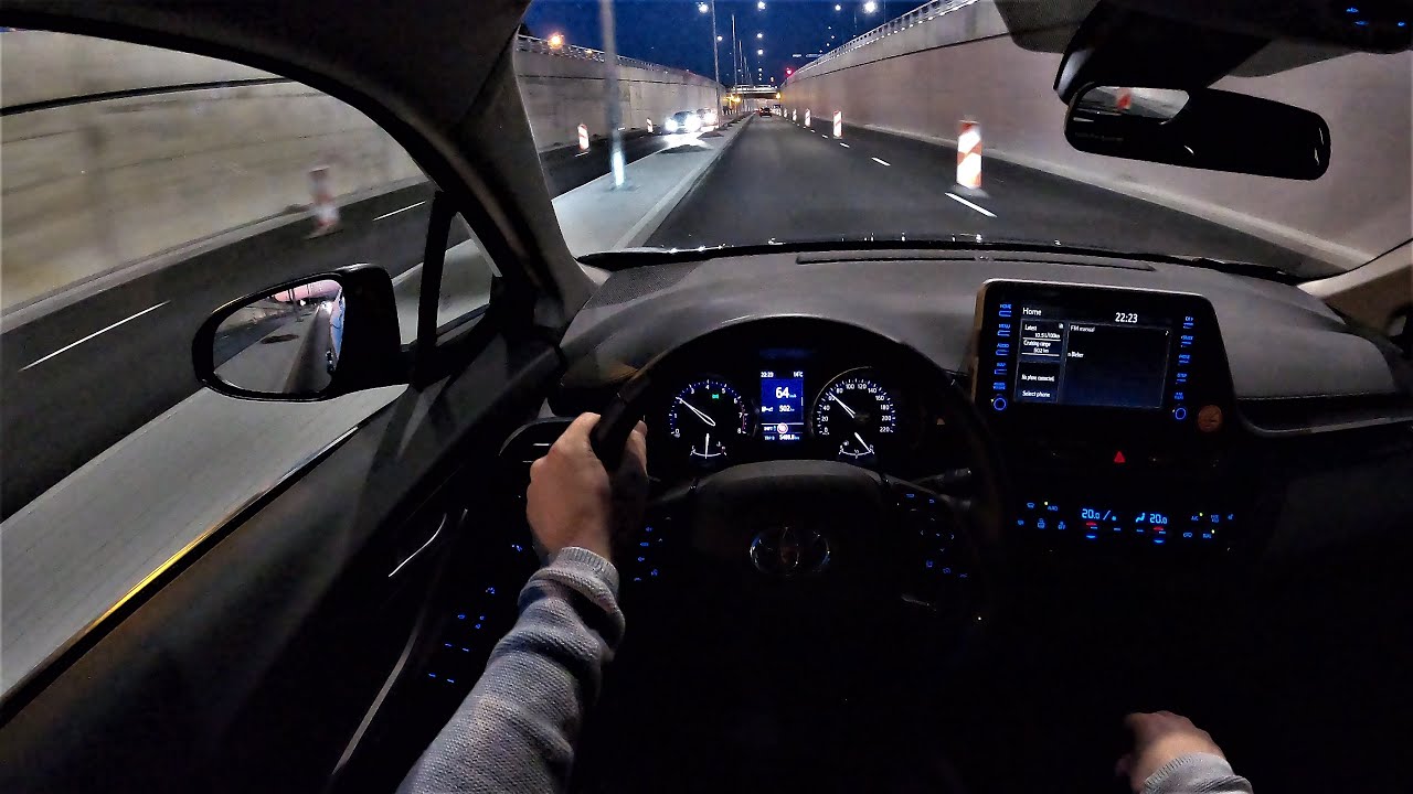 Toyota C-HR Active 1.2l 116HP (MT6) - Night POV Test Drive & Fuel consumption check