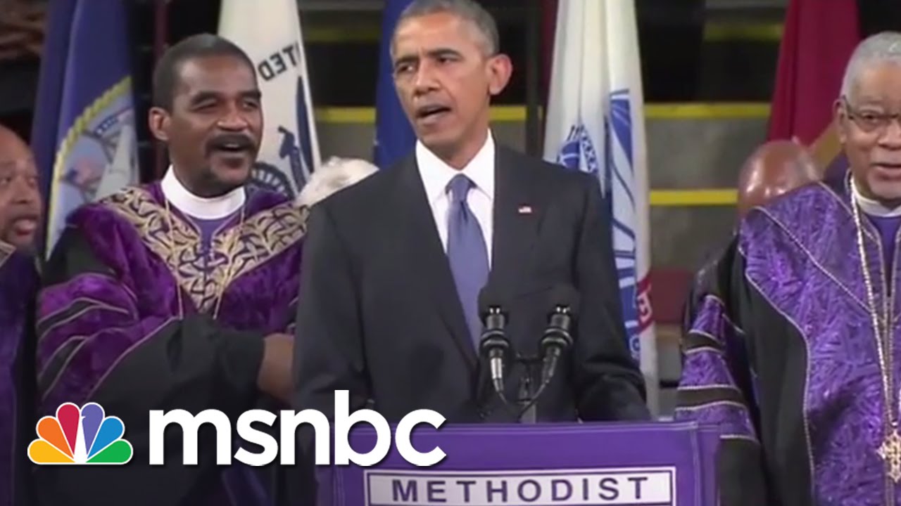 Obama Sings 'Amazing Grace' During Pinckney Eulogy | msnbc