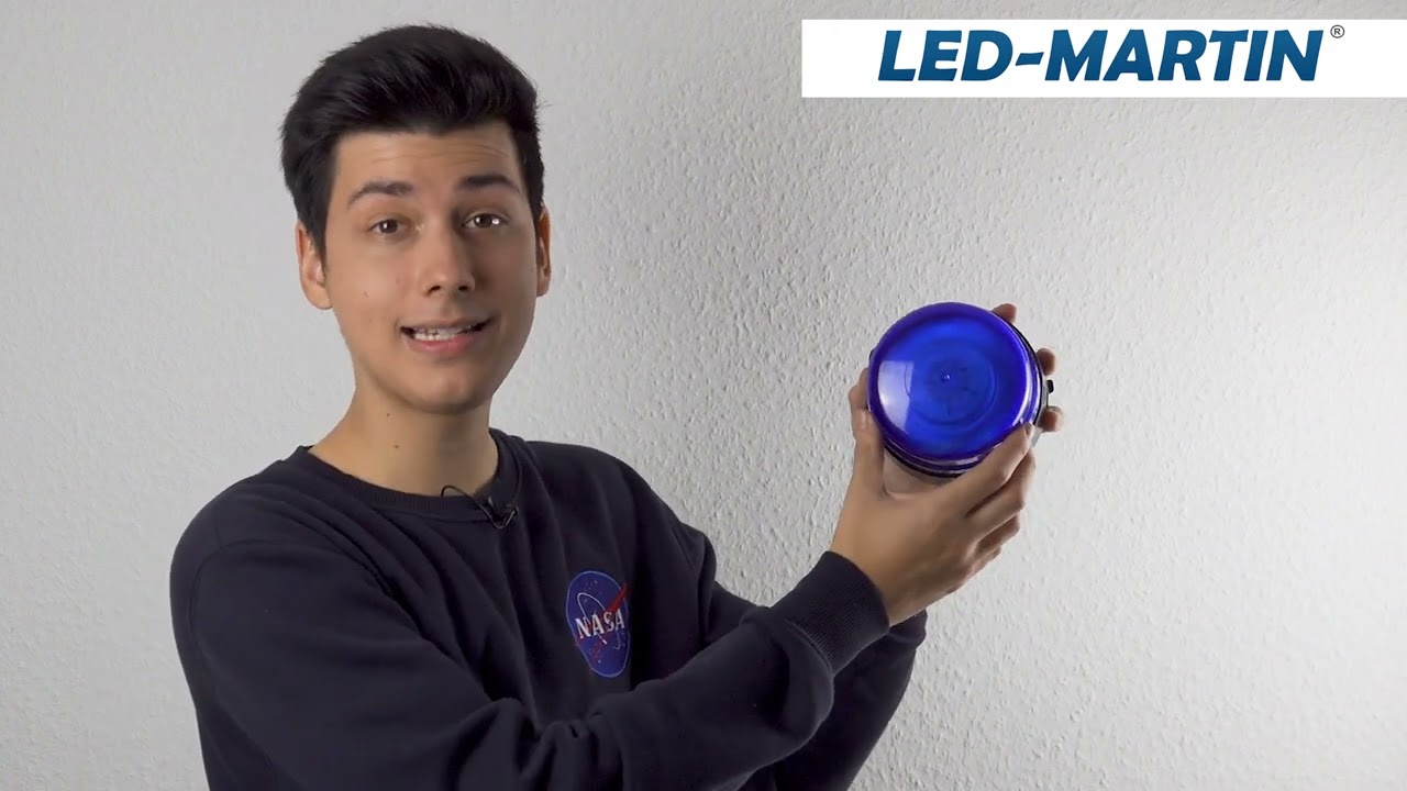 LED-MARTIN® XR20 ECO Rundumleuchte - blau - Magnet - AKKU - 220km/h DEKRA getestet