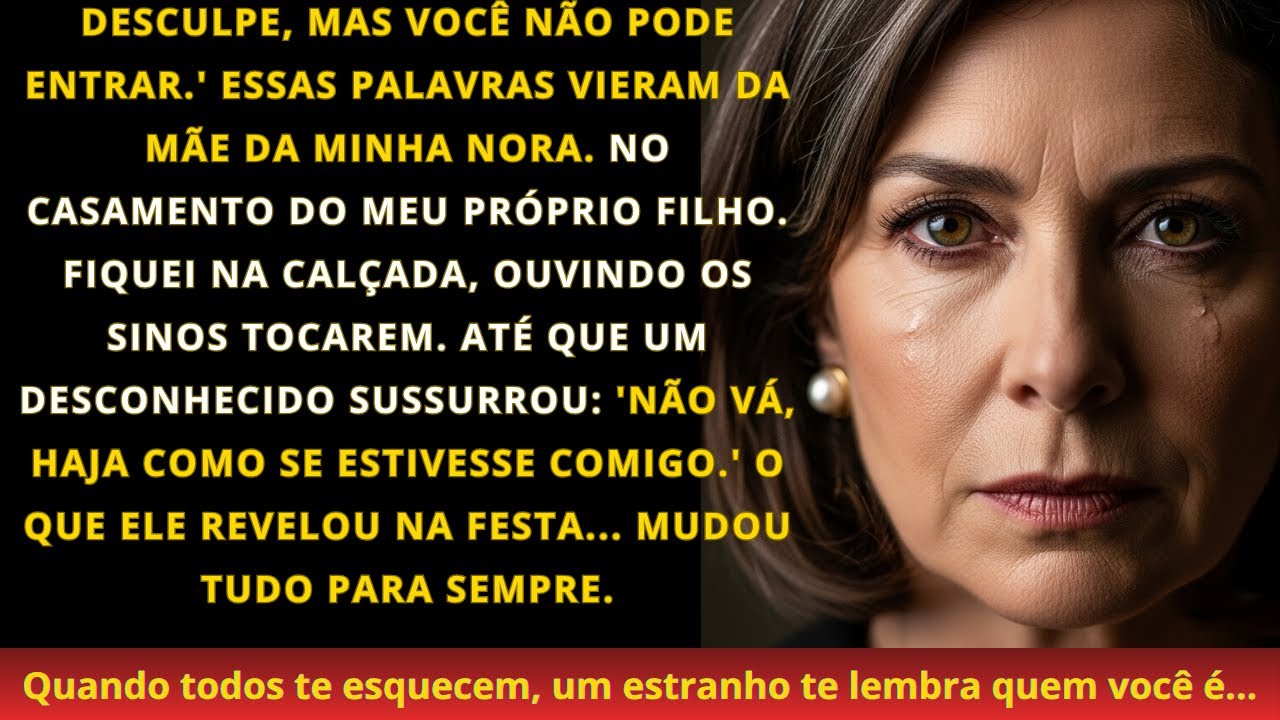 Fui forçada a ficar sozinha no casamento do meu filho,  então um estranho disse: 