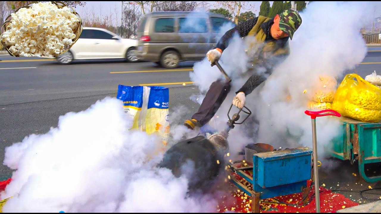 Chinese Street Food - BOOM ! ! !  Pop Corn