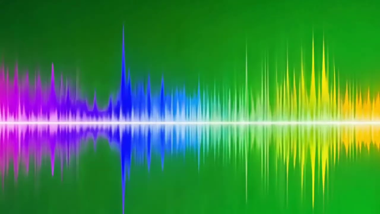 Rainbow Beats: Audio Wave Green Screen Template