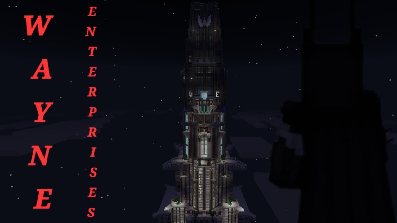 Wayne Enterprises tour🦇 [Gotham City Minecraft 🌇PART 2.1]