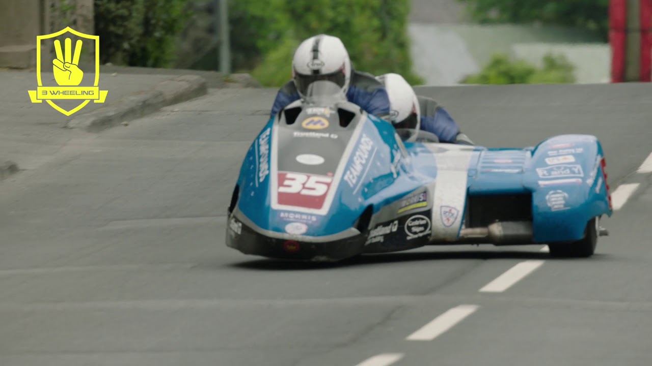 Isle of Man TT - 3 Wheeling 2016 Sidecar Race 1 Founds & Walmsley No 35