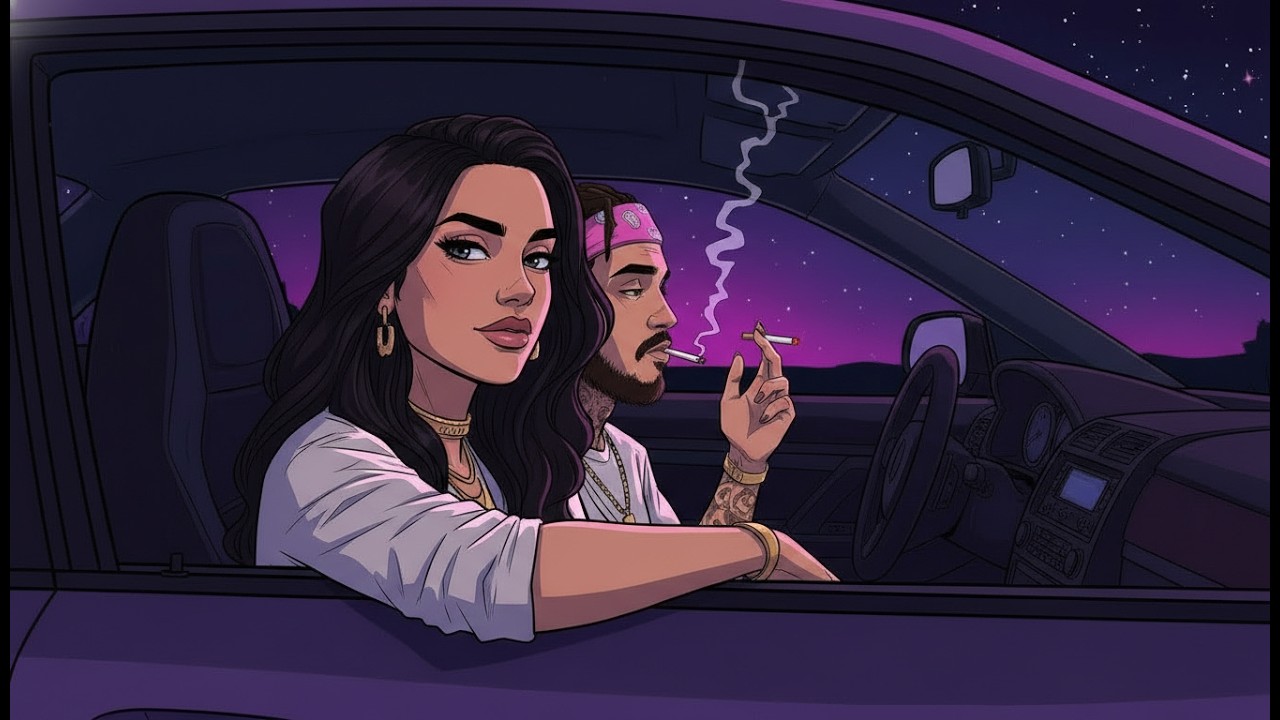 Neon Drift 420 — Smooth Streets | Chill Rap Night Drive (1 Hour Mix)