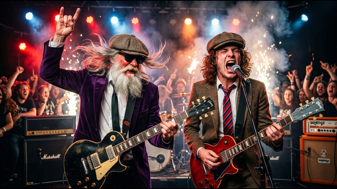 AC/DC, Led Zeppelin & Guns N' Roses &ndash; Hard Rock Legends Never Die | Electrifying Riffs AI Mix