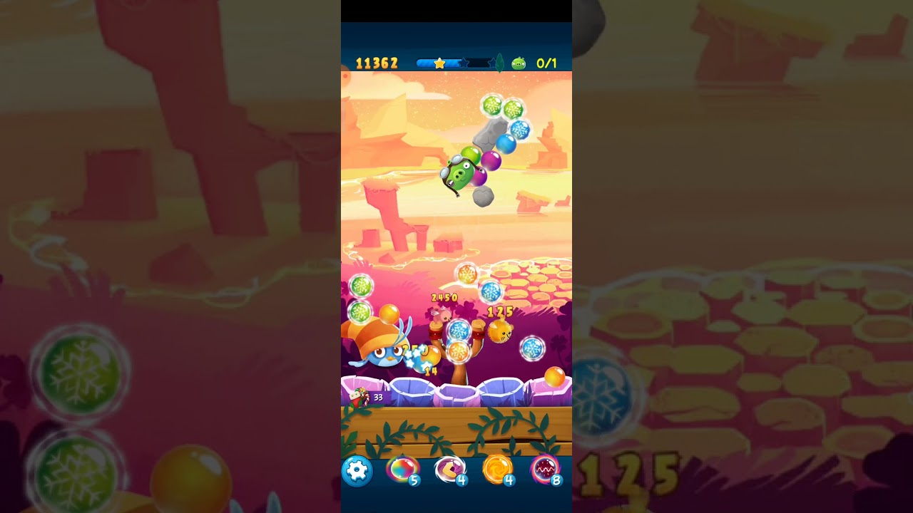 Angry Birds Pop Bubble Shooter- Level 573 3 STARS NO BOOSTERS #angrybirdspopbubbleshooter