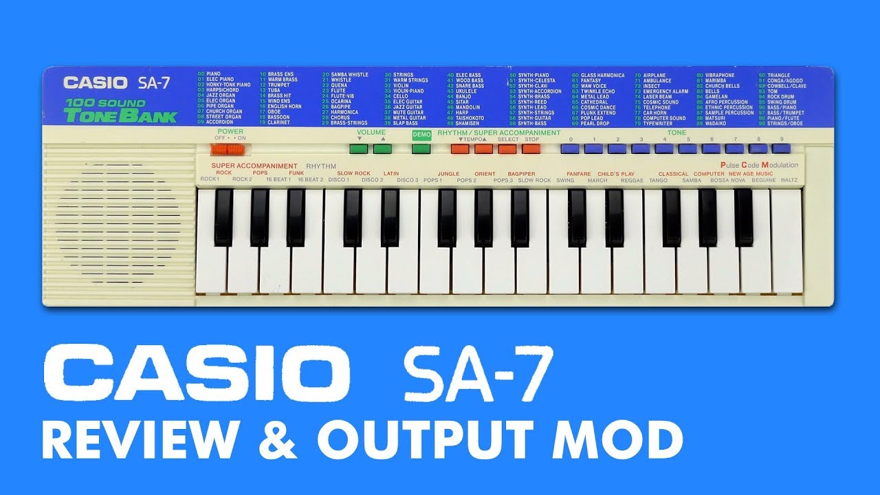 Casio SA-7 — обзор и модификация выходных данных