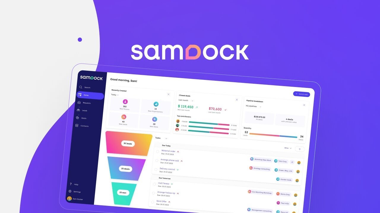 Samdock Review; Samdock Lifetime Deal $99 - The simplest CRM solution | CRM Tool For Your Business