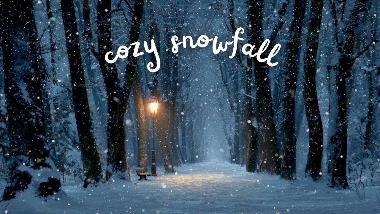Winter Ambience with gentle Snowfall in the Forest ❄️ Soft Nature Sounds