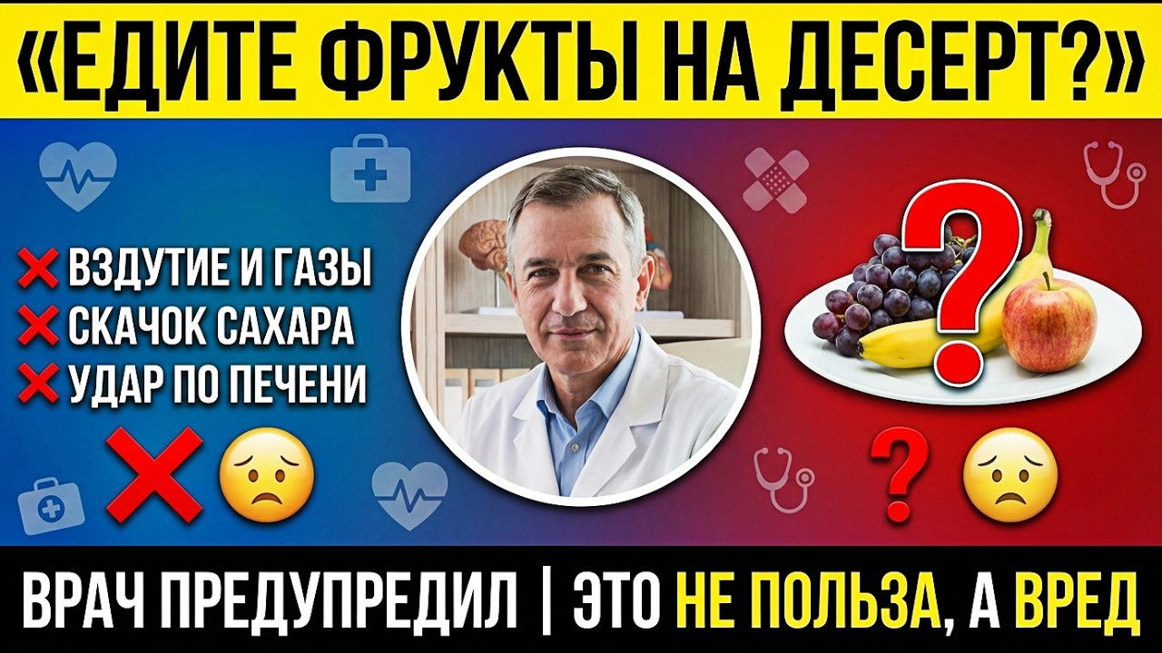 Эти ФРУКТЫ после еды — ЯД для сосудов и кишечника после 55! | Врач предупреждает