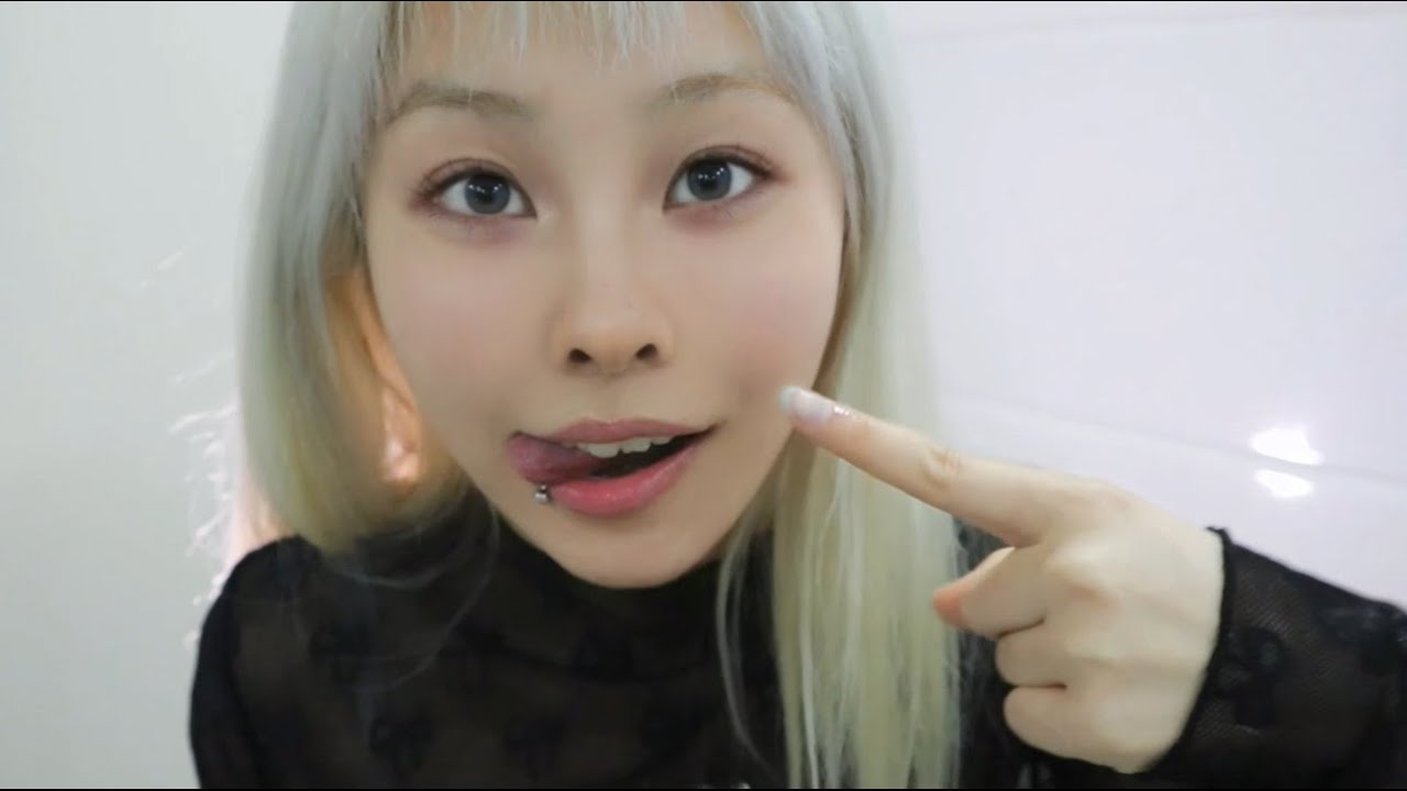 ASMR Tongue Piercing Eating &Biting &Chewing