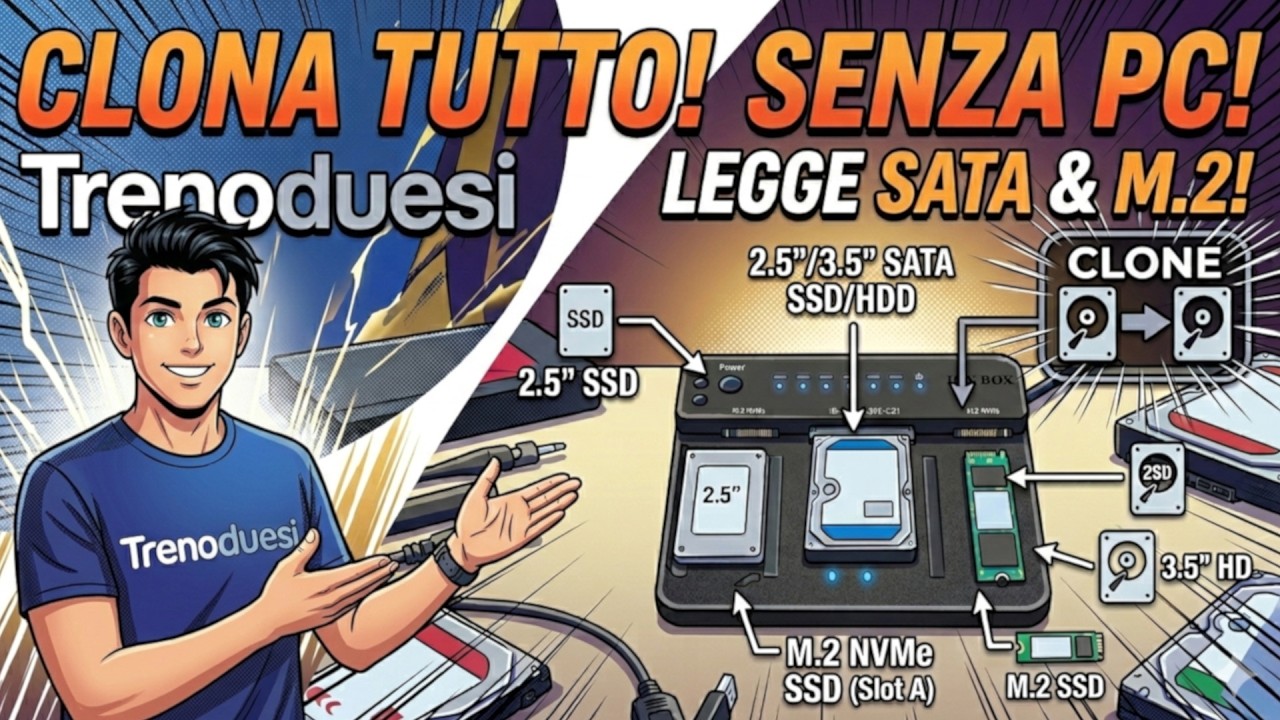 La Docking Station che CLONA SENZA PC e legge TUTTO (SATA, M.2, SSD)