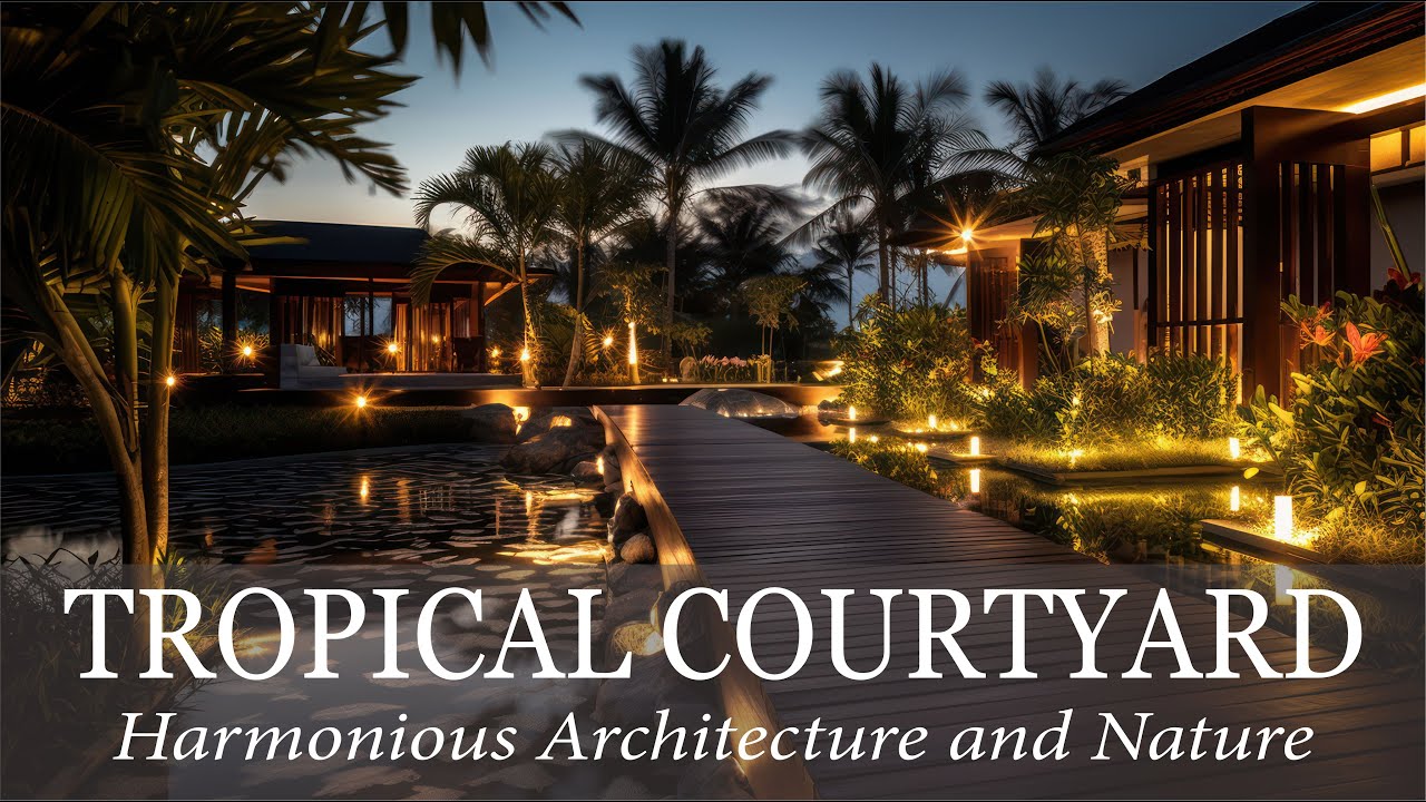 Harmonious Architecture and Nature: Tropical Courtyard Dreams