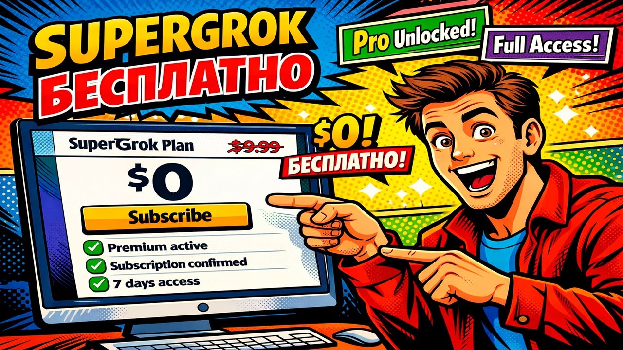 КАК ОФОРМИТЬ ПОДПИСКУ SUPERGROK БЕСПЛАТНО | 100% СПОСОБ