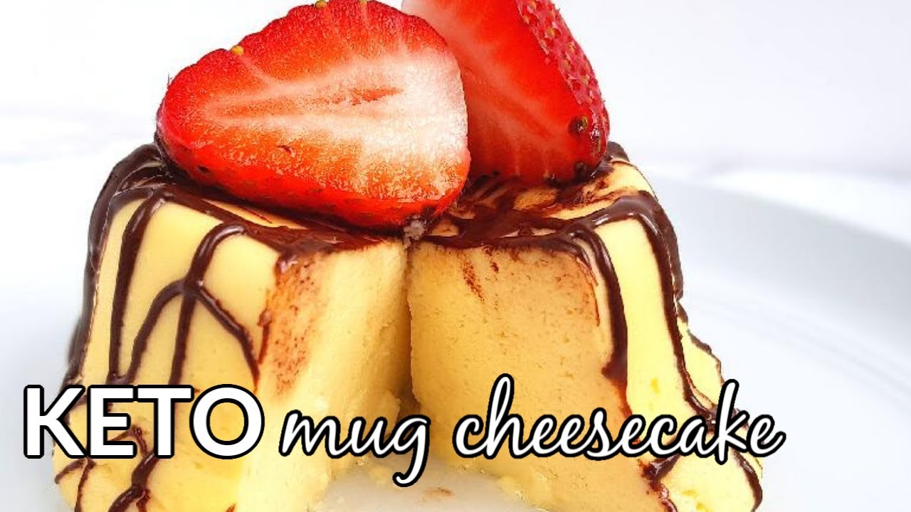 🍰Keto Mug Cheesecake In a Microwave (4-ingredients and just 2 minutes to make!)