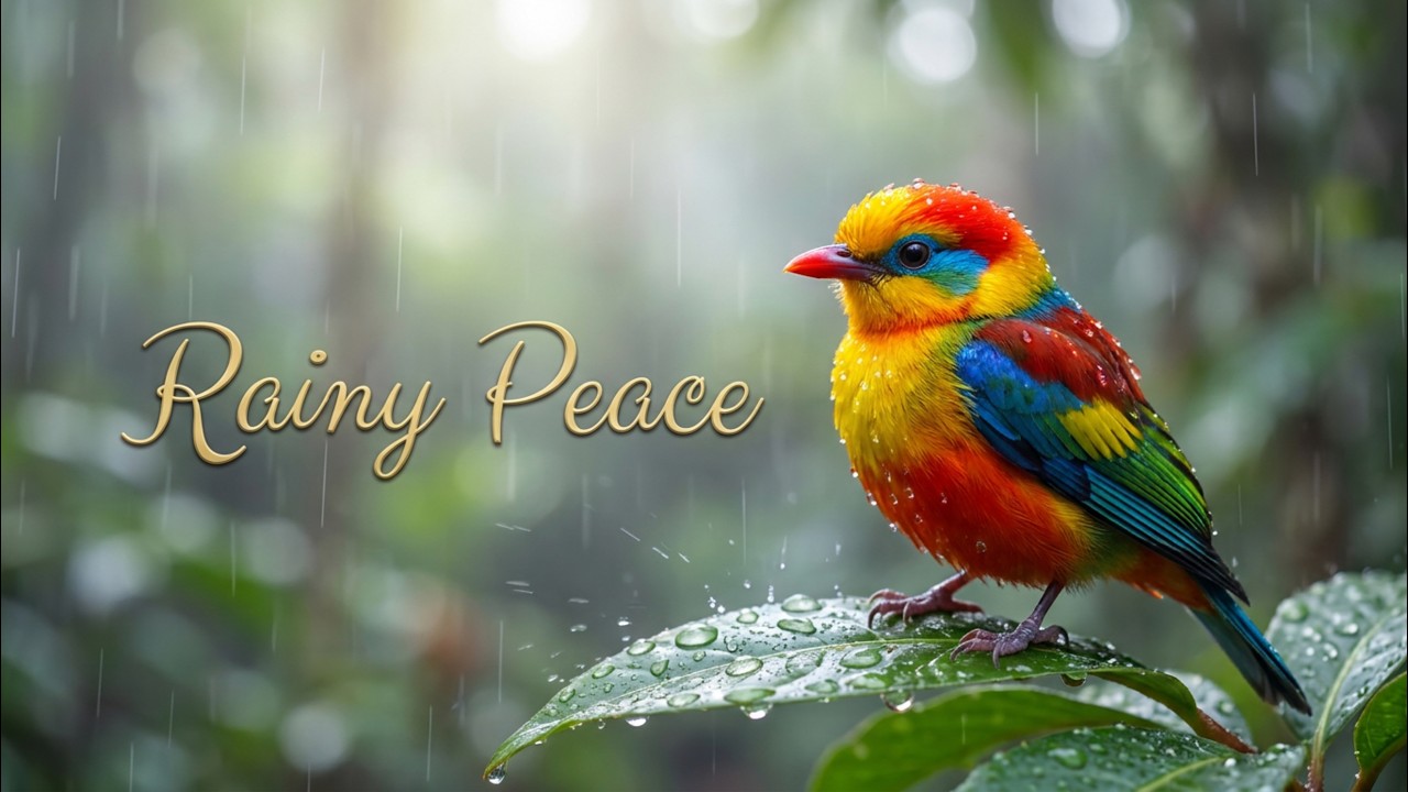 Rain & Forest Nature Ambience 🌧️ Relaxing Bird Sounds