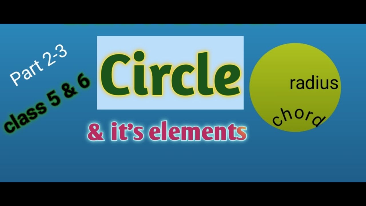Circle and its parts | Area & Circumference of Circle |Class 5 Circle | Class 6 Circle |