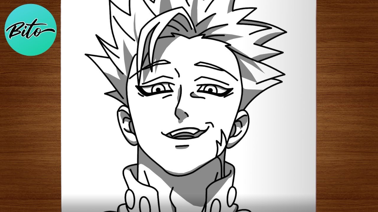 Como desenhar o BAN (Nanatsu no Taizai) passo a passo, fácil e rápido