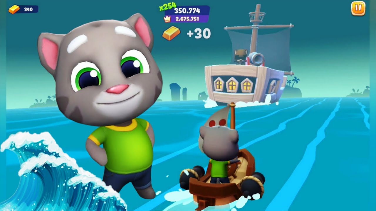 Talking Tom Time Rush Level 254 - Super Tom vs Roy Raccoon - Full Screen - TraiNghiemGame