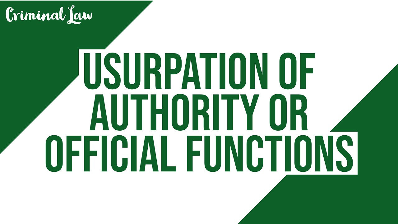 [Article 177] Usurpation of authority or official functions: Criminal Law Discussion