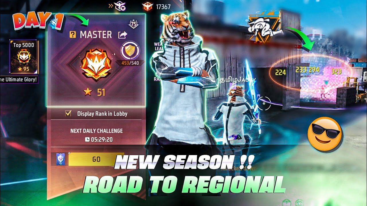 CS RANK NEW SEASON 🤩 REGIONAL TOP 1 POSSIBLE ? DAY - 1 HIGHLIGHTS 🔥