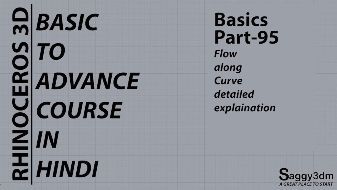 Rhino Basics in Hindi - 95 Flow along curve with detailed explanation