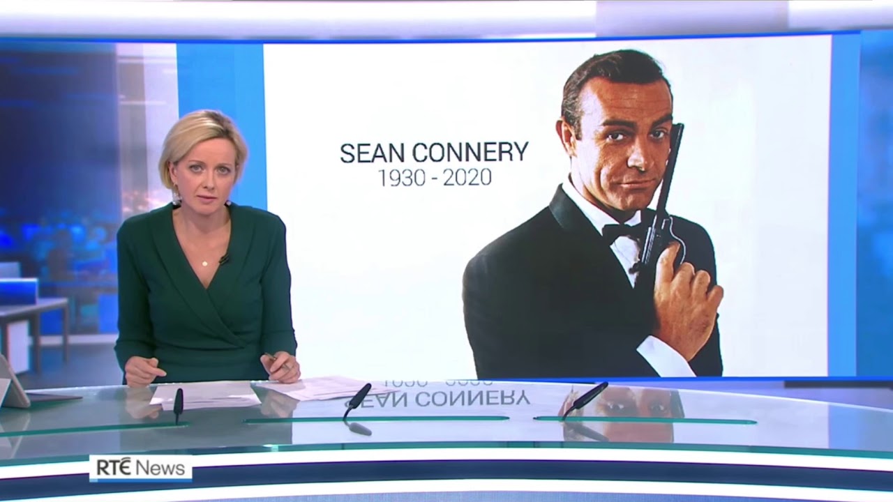 Sean Connery's death reported on RTÉ News (31st October 2020)