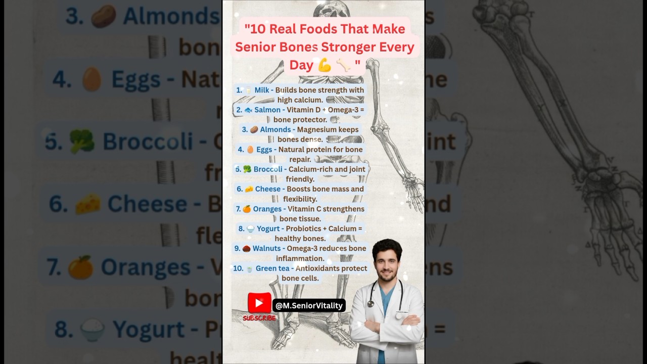 💪 Top 10 Foods That Keep Seniors&rsquo; Bones Strong and Healthy Naturally!