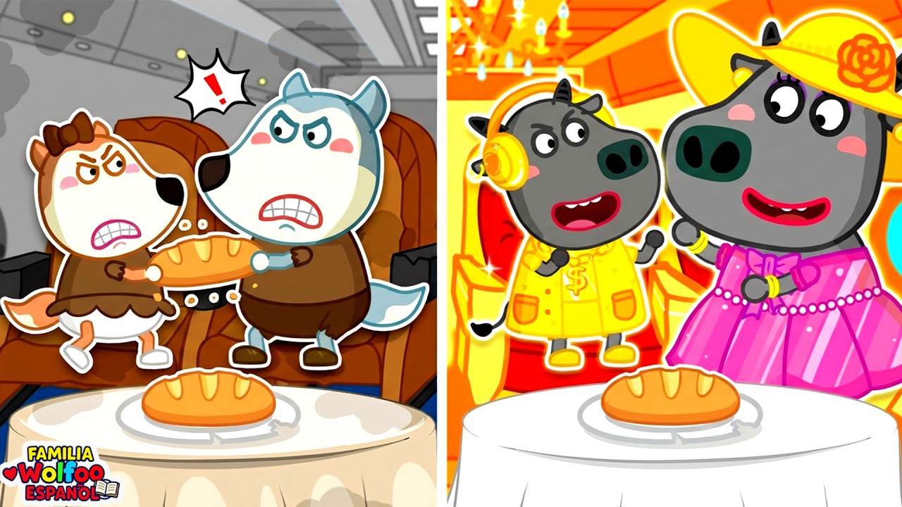Familia Wolfoo Español ✈️ Comida de $1 vs Comida de $100,000 🍱 ¿Vale la Pena? 👮‍♂️ Dibujos Animados