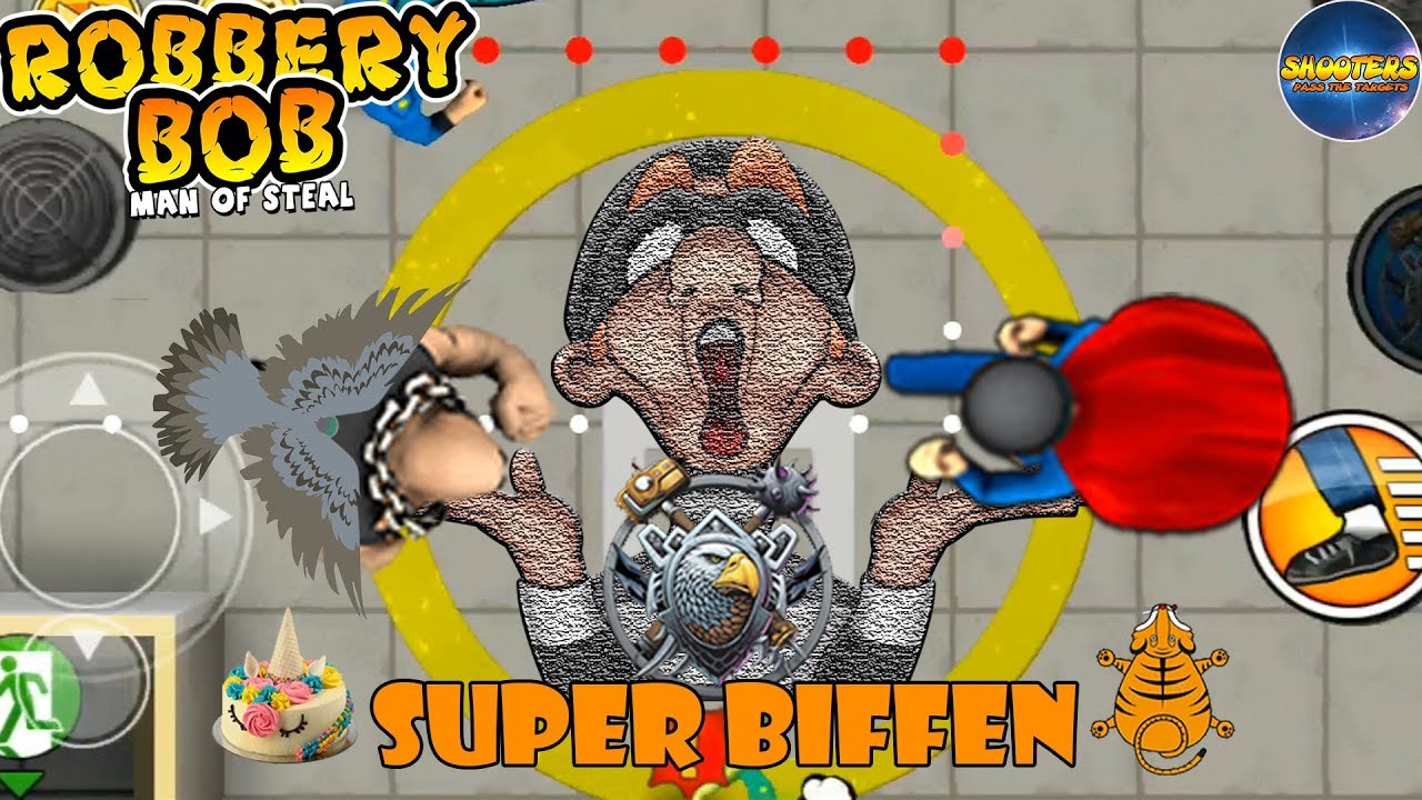 Robbery bob – New Costume (SUPER BIFFEN) and New Tools (Rotten Donut, Teleport mine) – Part 1