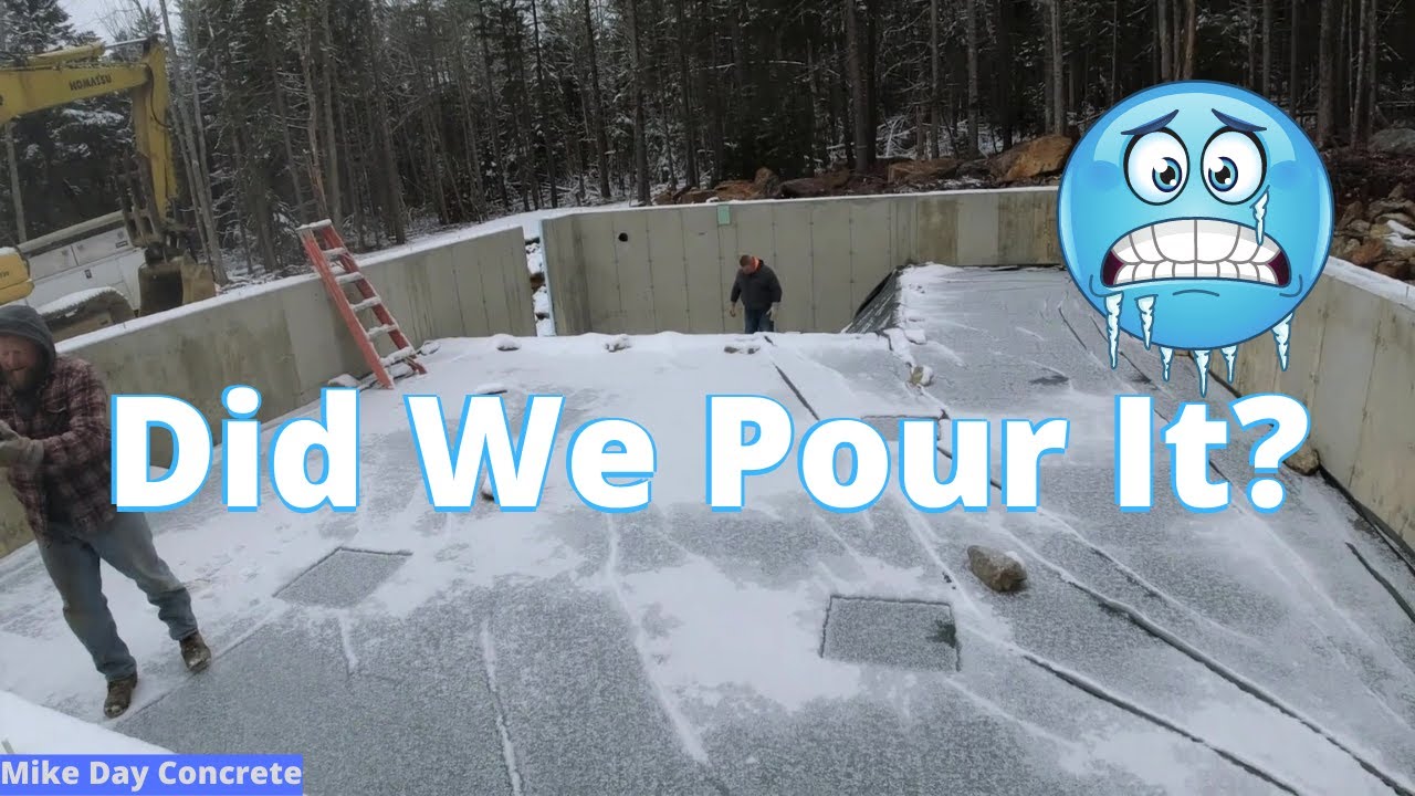 How To Pour Concrete Floors In Freezing Temperatures (Did The Concrete Freeze!)