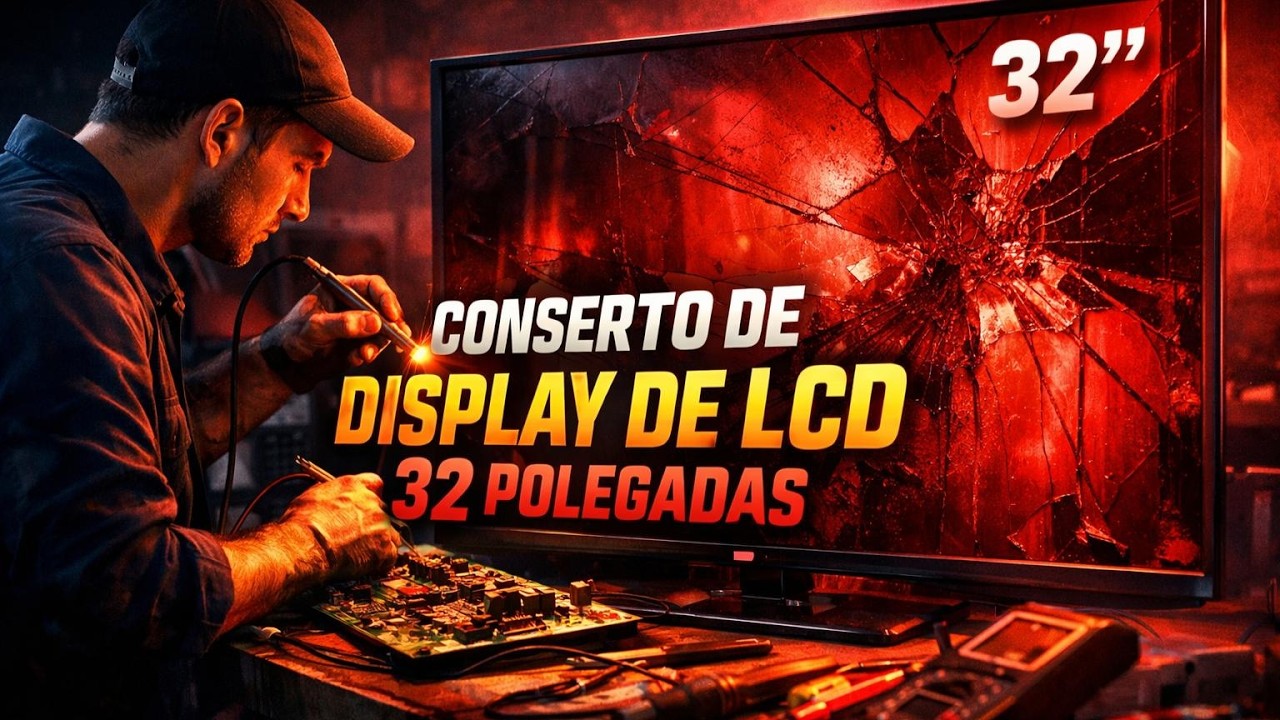 TV HBUSTER 32D03 COM TELA VERMELHA! VEJA COMO CONSERTAR O DISPLAY 32”