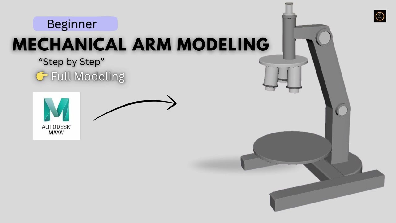 Mechanical Robot Arm Modeling in Autodesk Maya | Step by Step