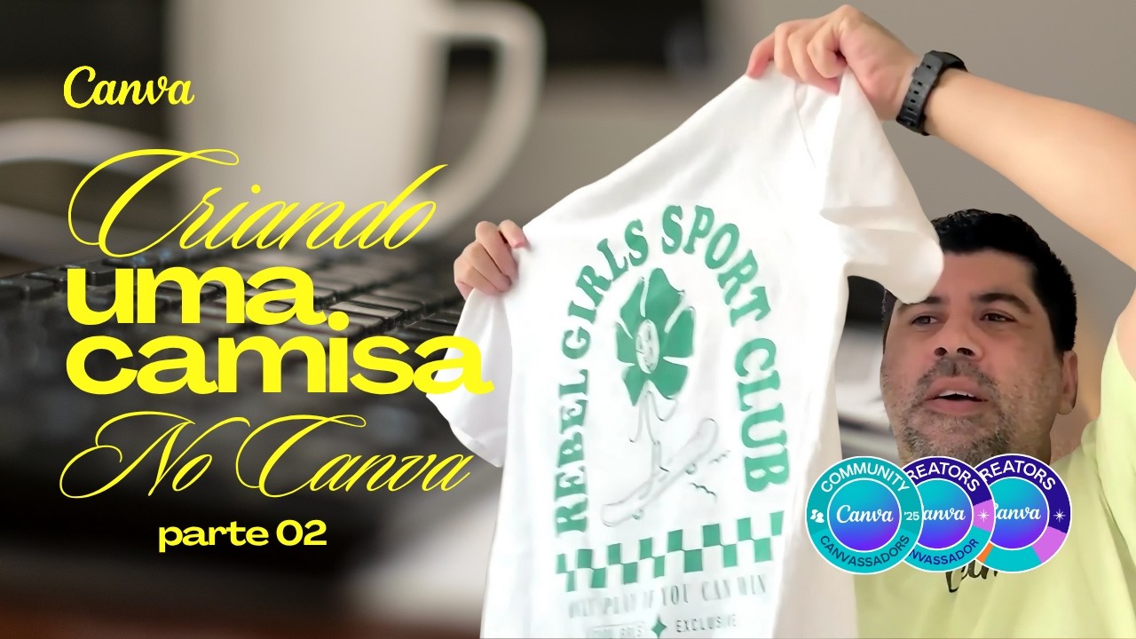 Crie camisas personalizadas de verdade — com visual profissional no Canva