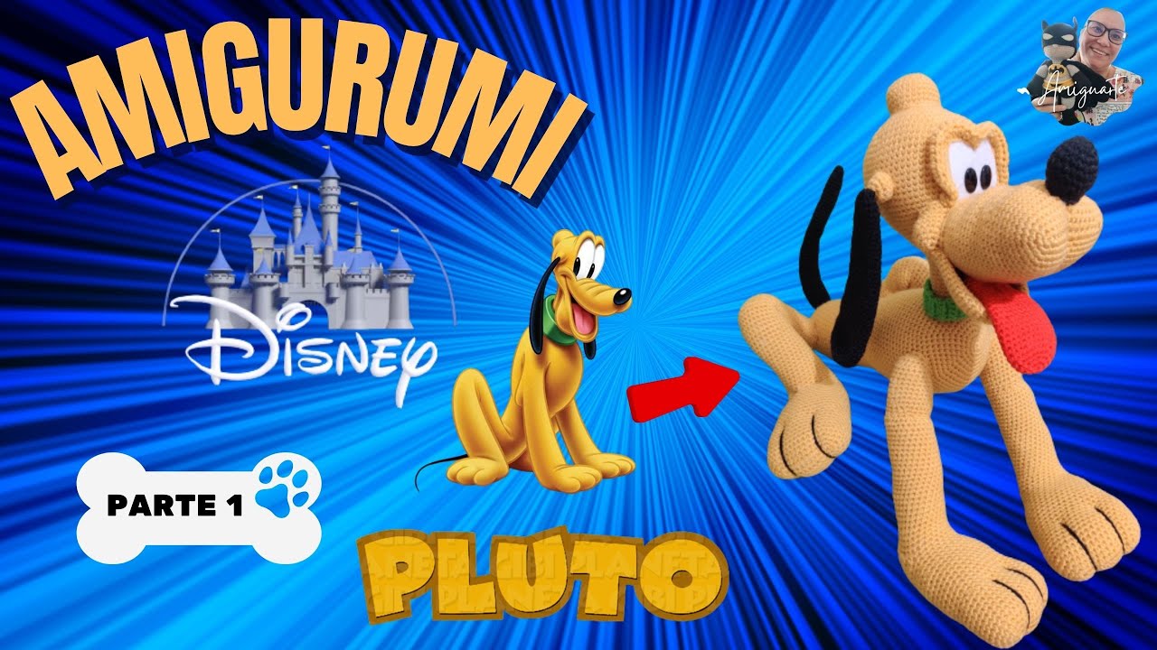 PLUTO DA DISNEY AMIGURUMI #PARTE 1# (Passo a passo)