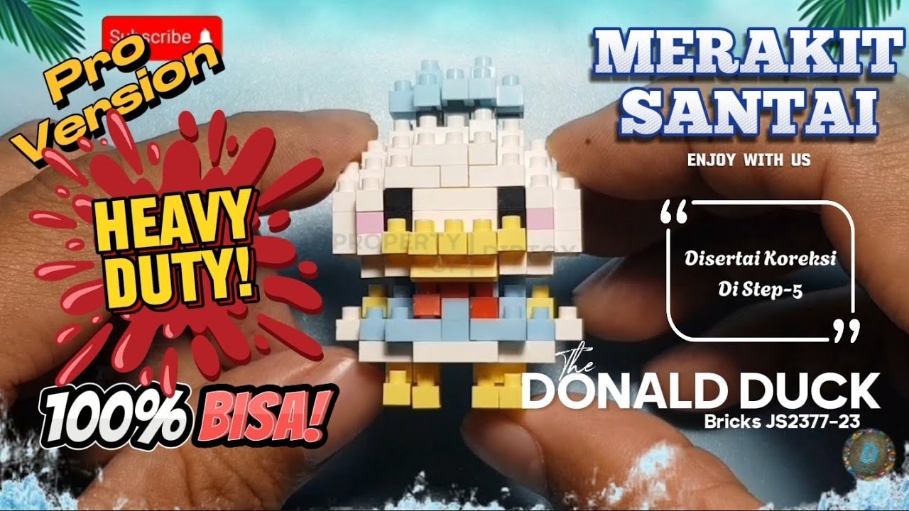 Merakit santai Lego Bricks Donald Duck JS2377-23