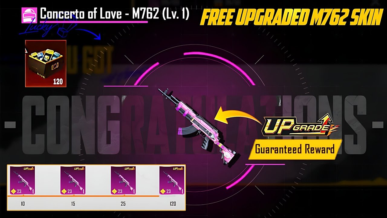 😱 Best Premium Crate 100 Free Upgraded M762 & Guaranteed 3 Materials 120 Free Crate Opening | PUBGM